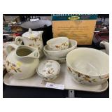 Asst. Hall Wheat Pattern Serving Dishes