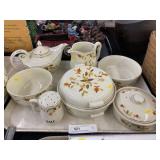 Asst. Hall Wheat Pattern Serving Dishes