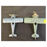 (2) Hubley Cast Metal Airplanes