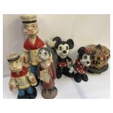 Contemporary Cast Metal Figurines & Bank