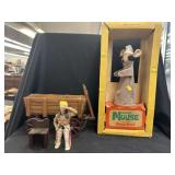 Theater Box w/ Wooden Wgn. & Figurine