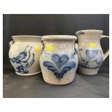 (3) Pcs. Salt Glazed Pottery