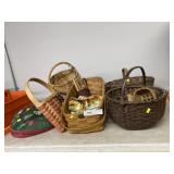 Woven Baskets w/ Pie Covers