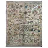 1828 Dated Needlepoint Sampler