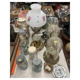 Anniv. Clocks, Table Light & Canning Jars