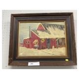 Oil on Canvas of Barn