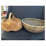(2) Wicker Woven Baskets