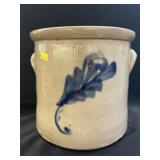 Blue Slip Decorated Storage Crock
