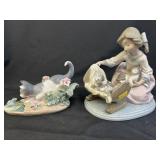 (2) Lladro Porcelain Figurines