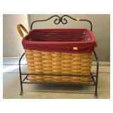 Longaberger Basket w/ Stand