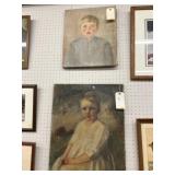 (2) OIl on Canvas Portraits