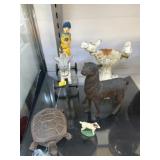 Cast Metal Figurines w/ Mini. Birdbath