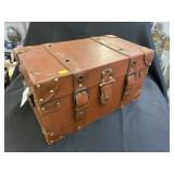 Leather Wrapped Doll Trunk