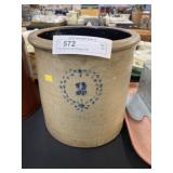 Blue Slip Decorated Storage Crock