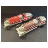 (2) Hubley Cast Metal Roadsters
