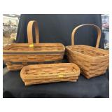 (3) Longaberger Baskets