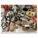 Damaged Redware, Stoneware & Home Decor
