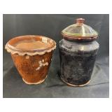 Redware Planter w/ Canister