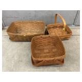 (3) Longaberger Baskets