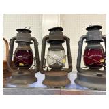 (3) Vintage Dietz Lanterns