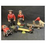 Cast Metal Figurines w/ Toothpick Holder