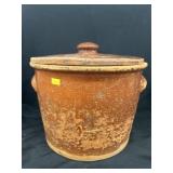 Redware Cupboard Storage Crock