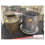 Tin Candle Lantern w/ Vase