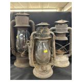 (3) Hurricane Lanterns
