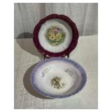 (2) German Chinaware Serving Bowls