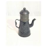 Blue Agateware Teapot