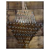 Crisscross Porcelain Button Decorated Wall Pocket
