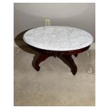 Oval Marble Top Coffee Table