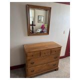 3-Drawer Chest of Drawers w/ Mirror
