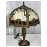 6-Panel Slag Glass Table Light