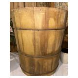 Wood Metal Banded Bucket