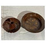 (2) Pcs. Foltz Redware Pottery