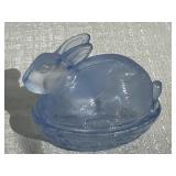 Art Glass Rabbit On Nest