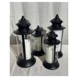 (4) Battery Powered Candle Lanterns