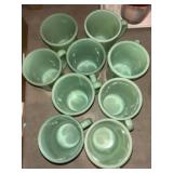 (9) Fire King Jadeite Mugs