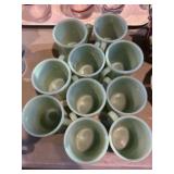 (10) Fire King Jadeite Mugs