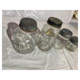 (4) Vintage Candy Jars