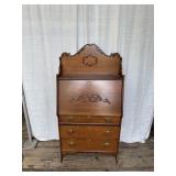 Vintage Oak Drop Front Desk