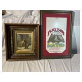 Framed Flour Bag w/ European Lithograph