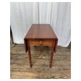 1-Drawer Antique Cherry Drop Leaf Table