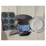 Agateware Strainer, Bowls, & Mold