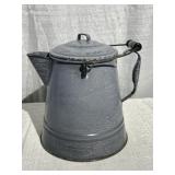 Gray Agate Ware Coffee Pot