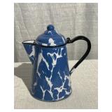 Blue Agate Ware Coffee Pot