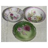 (3) German Chinaware Bowls