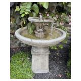 Concrete 2-Tier Electric Water Fountain