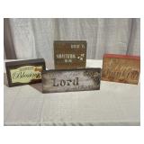 (4) Contemporary Wall Plaques